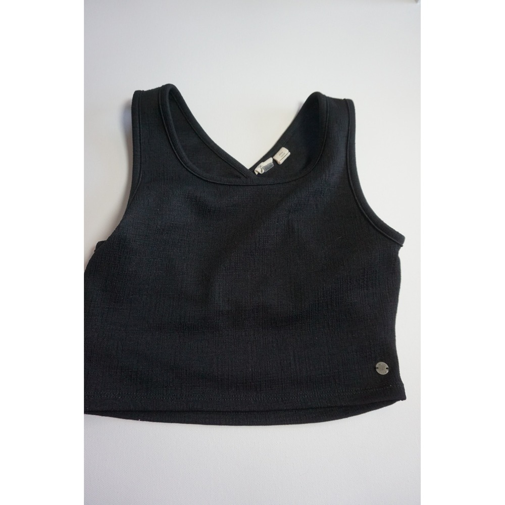 Roxy Womens Black Crossover Open Back Sleeveless Crop Top ERJKT03648 Size S